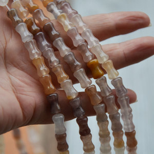 ลูกปัดไม้ไผ่หินธรรมชาติหลากสีสำหรับทำสร้อยข้อมือ 35 ชิ้นต่อเส้น แหล่งกำเนิดจินหัว ฤดูร้อน 2024 - Product Image 2
