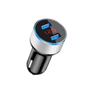 Chargeur de voiture avec affichage numérique, charge rapide, chargeur de voiture multifonction, USB 2 en 1, conversion allume-cigare, aluminium - Product Image 6