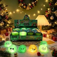 Édition Noël Monstre Vert Pelucheux 5,5 CM Grinch Bun Anti-stress à Presser Cadeau Amusant Boîte Mystère Jouet Créatif Anti-stress