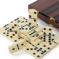 Jeu de société classique Double Six, 28 dominos en coffret portable pour les loisirs, les cadeaux, le divertissement, le tourisme, vente en gros, OEM