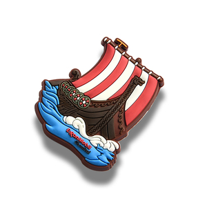 Customized Logo Irregular Ship PVC Gift Tourist Souvenir Fridge Magnet - Product Image 1