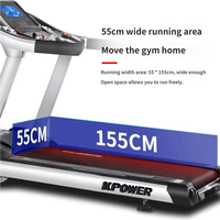 Caminadora Eléctrica Comercial K155D-C, Motor de Alta Resistencia, Pantalla LCD HD, Bajo Nivel de Ruido, Rango de Velocidad de 0-22 km/h, Inclinación Ajustable, Metálica