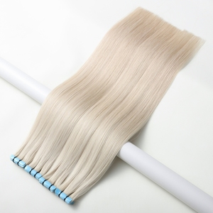 <span class=keywords><strong>Extension</strong></span> per <span class=keywords><strong>capelli</strong></span> con nastro invisibile a doppia trama di alta qualità, in vero capello umano vergine, prodotto in Europa - Product Image 4