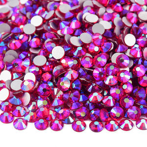 ओलेय बहु-रंग SS6-SS30 ग्लास क्रिस्टल गैर गर्म फिक्स गैंडा डिy नाखून कला कपड़े की सजावट के लिए फ्लैबैक स्ट्रैस - Product Image 3