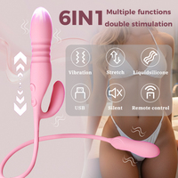 Erwachsenen-Sexspielzeug Elektrischer Teleskop-Vibrator Weiblicher Orgasmus-Masturbator G-Punkt Doppelte Vibration für Frauen