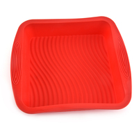 Moule à gâteau en silicone écologique personnalisable en forme de carré, outils de cuisson 3D et ustensiles de pâtisserie, modèle tendance TikTok, vente chaude en usine