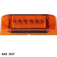 Feu de position latéral à LED de 6 pouces avec réflecteur, pour camion et remorque, conforme aux normes DOT/SAE/FMVSS108/RoHS