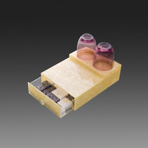 Acrylic Storage <b>Box</b> with Cup Holder and Drawer for KTV and Hotel Multi-Function Organizer for Countertop Use - Product Image 1