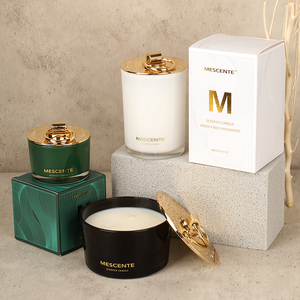 Mescente Christmas in <strong>Bulk</strong> Vessel <strong>Candle</strong> Custom Jar Luxury Scented <strong>Candle</strong> With Lid and Box - Product Image 3