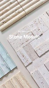 Mosaico de Piedra Natural Acanalado, Piedra Beige para Diseño de Paredes Interiores, Decoración de Hoteles y Villas - Product Image 5