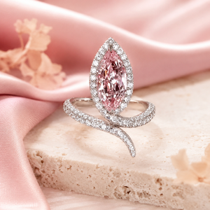 Anello Aperto Regolabile Rosa Principessa per Donne - Product Image 4