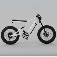Vélo électrique tout-terrain à pneus larges avec moteur arrière 48V 1000W alimenté par batterie au lithium, moto tout-terrain, cyclomoteur électrique