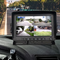 Vente à bas prix Caméra de recul sans fil solaire magnétique 7 pouces Moniteur Caméra de tableau de bord solaire DVR pour camion Bus Remorque