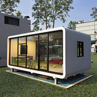 Capsule écologique de luxe de 20 à 40 pieds Serres préfabriquées modernes Pod pour l'extérieur en acier Cabine Apple de luxe