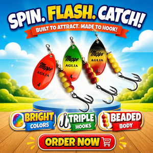 Großhandel <span class=keywords><strong>Mepps</strong></span> 6g 7g 12g Salzwasser Bunte Metall-Angelspinner-Köder Rotierende Pailletten-Löffelköder - Product Image 2