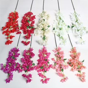 Popolare a buon mercato decorativo in seta artificiale bouganville ramo 128 <span class=keywords><strong>testa</strong></span> bianco rosa rosso 115cm per la casa di nozze Bar negozio di arredamento - Product Image 2