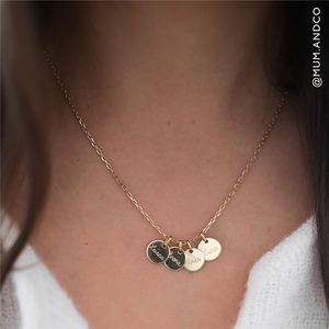 <span class=keywords><strong>Collana</strong></span> in Acciaio Inossidabile Inspire con Incisione Personalizzata - Design a Tre Ciondoli, Gioielli Personalizzabili all'Ingrosso - Product Image 3