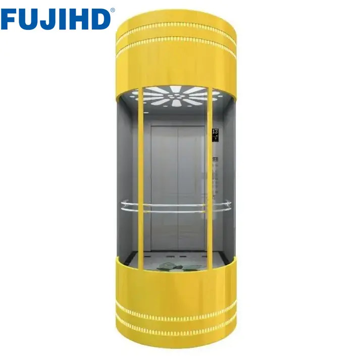 FUJIHD global Top quality cheap home sightseeing small home residential glass observation elevator