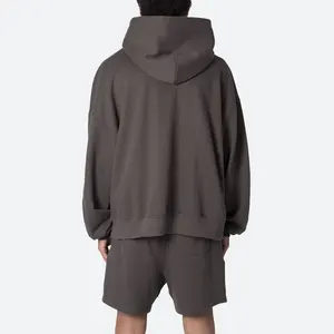 Sweats à capuche sans ficelle pour hommes sweat-shirt à capuche surdimensionné et lourd à épaules tombantes de haute qualité avec logo personnalisé d'usine