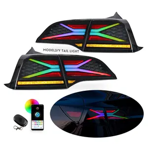 E-marked Approved Turn Signal Universal RGB Color Model Y Model 3 Tail Light Replacement for Telsa