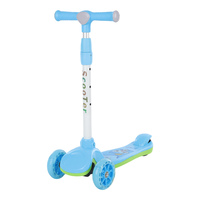 Patinete para Niños Plegable con Marco de Acero Ligero y Música Bluetooth para Edades de 5 a 11 Años, Deportes al Aire Libre