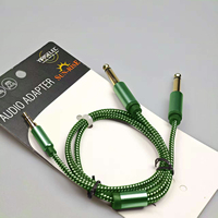 Cable de Audio de 3.5mm a Doble 6.35mm, Divisor 1 a 2 para Teléfono, Mezclador, Cable de Conexión para Laptop