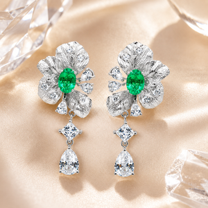 UM Jewelry 925 <b>Silver</b> Cultivated Gemstone Zircon Engagement <b>Earrings</b> for Daily Wear Wedding Anniversary Gifts - Product Image 6