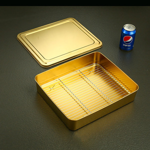Chef Meis Stainless Steel Gold Tray 30x30cm Multifunctional With Rack For Hotel Food Serving - Product Image 2