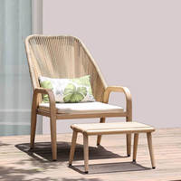 Chaises longues de jardin en rotin modernes pour les loisirs en plein air