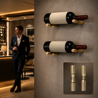 Support mural personnalisé pour bouteilles de vin, idéal pour villa, escalier, cave à vin, hôtel, bar – Présentoir métallique – Fabrication OEM