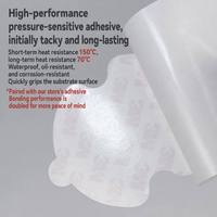 Ruban adhésif double face non tissé repositionnable de 0,12 mm, résistant à la chaleur, en acrylique, découpé à la forme, pour lamination d'appareils électroniques