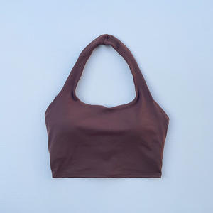 Tank Top Olahraga Pendek Wanita Berkerut Multi-warna Ramah Kulit Bernapas untuk Yoga Kebugaran Pakaian Dalam & Luar Kamisol - Product Image 6