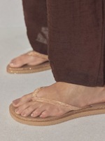 Tongs personnalisables pour femmes avec paillettes, dessus en PVC, semelle extérieure en EVA/caoutchouc, semelle souple, logo personnalisé - Sandales d'été pour la plage et l'extérieur
