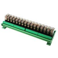 Huaqingjun Module de relais Hongfa 16 canaux 16a relais électromagnétique Transparent SPDT DC24V pour PLC