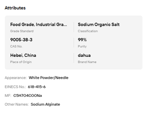 โซเดียมอัลจิเนตเกรดอาหาร ความบริสุทธิ์ 99% ผงเพิ่มความข้นจากธรรมชาติ สำหรับทำขนมปัง วัตถุเจือปนอาหาร - Product Image 6