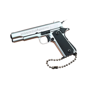 Bán Buôn 1911 Mini Hợp Kim Skeleton Phong Cách Thẻ Grabber Kim Loại Gun Shape Móc Khóa 72Mm Cho Bé Trai Người Đàn Ông - Product Image 1