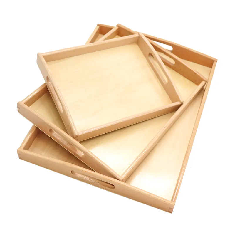 New Arrival Baby Montessori Materials Wood Toy Wood Small Tray Toys Teaching Receives Pallet Early Education Preschool Toys