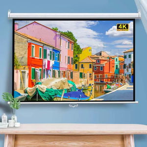 Vải màn hình độ lợi cao cho máy chiếu trong nhà Màn hình máy chiếu màu đen 16:9 100 inch Màn hình máy chiếu thủ công chất liệu 8K - Product Image 3