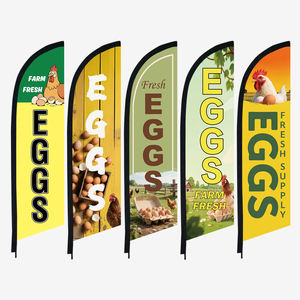 Spanduk Pantai Swooper Kustom Hanya untuk Promosi & Dekorasi Acara Tanpa Tiang Bendera Sayap Bulu Telur Segar dari Peternakan Bahan Polyester untuk Luar Ruangan - Product Image 1