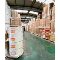 Étiquette thermique autocollante Dingfeng de haute qualité, personnalisée, monocouche, imperméable, 100% pâte de bois, 80mmx80mm, pour supermarché, ATM/POS
