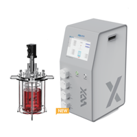 Biorreactor de Sobremesa de Vidrio con Agitación Mecánica |   Fermentador de un Solo Canal, Suministro Directo del Fabricante