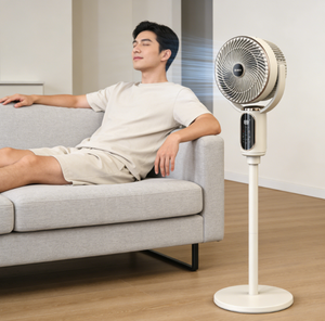Ventilador de Pedestal con Enchufe Europeo de 220-240 V, 6 Velocidades, Oscilación 3D, Control Remoto para el Hogar, Oficina, Dormitorio - Product Image 3