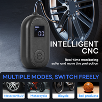 Compresseur d'air Richtek DC7.4V+DC12V 180W, lampe de secours numérique à LED portable, moniteur de pression des pneus, 2500mAh, gonflage
