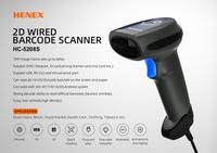 Toptan Yüksek Kaliteli Süpermarket 2D QR Kod USB Kablolu Barkod Okuyucu El Tipi Barkod Tarayıcı Bilet Kontrolü Stok 3 Yıl Garantili