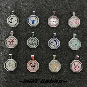 Custom spell charm Jackie Chan Adventures zodiac pendant men's stainless steel jewelry necklace