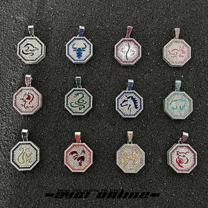 Orthographique personnalisé charme Jackie <span class=keywords><strong>Chan</strong></span> Aventures zodiaque pendentif hommes de bijoux en acier inoxydable collier - Product Image 1