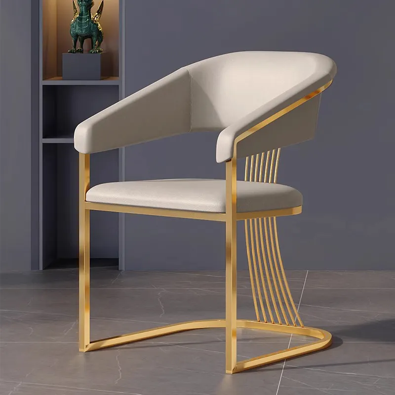 Sedie da pranzo dorate dell'acciaio inossidabile della mobilia domestica di grande qualità di lusso moderno