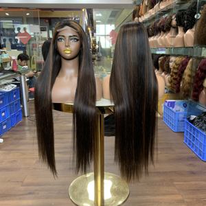Cabello Vietnamita Virgen al por Mayor, Peluca de Cabello Liso, Peluca de Cabello Humano con Cierre de Encaje 4x4 de 30 Pulgadas - Product Image 3