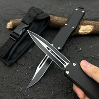 Couteau tactique en alliage d'aluminium de haute qualité, couteau de camping noir, couteau multifonctionnel de survie en milieu sauvage, couteau de pêche, OEM disponible