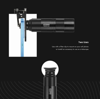 Objectif téléobjectif GIAI 400 mm pour smartphone, objectif d'appareil photo pour téléphone en verre optique HD à clipser avec filtre CPL Black Mist Combo
